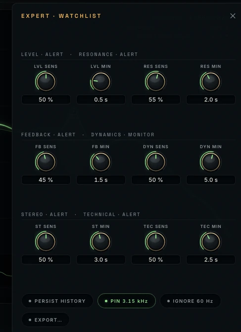 Beacon Signal Monitor / Expert view — reference render