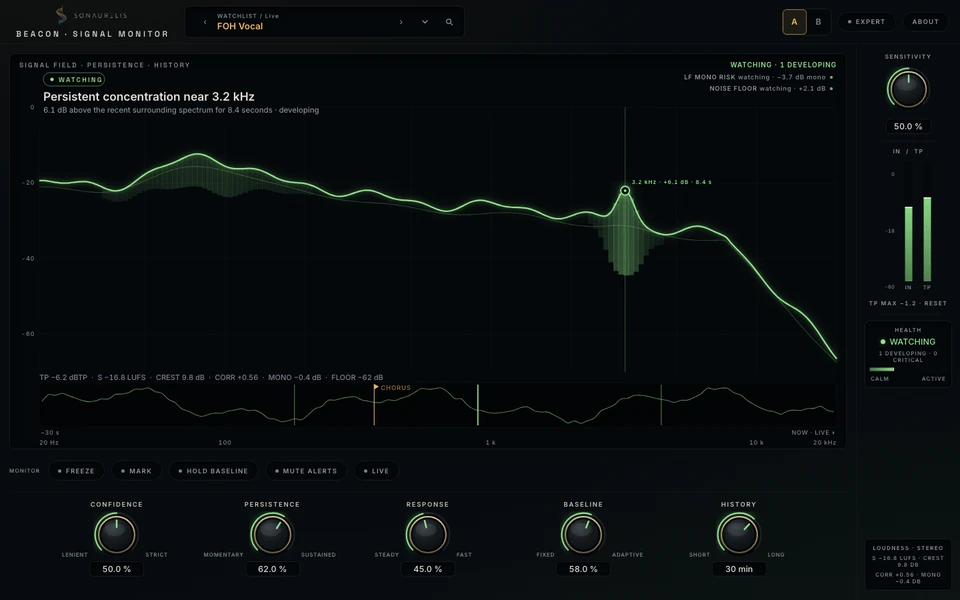 Beacon Signal Monitor — reference render