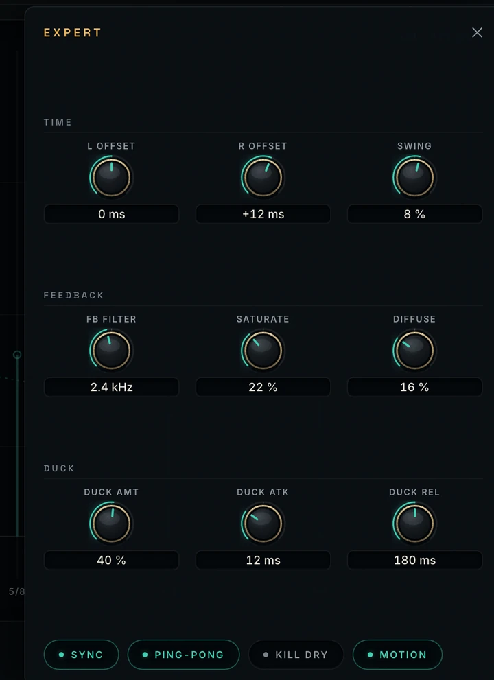 Timewake expert drawer, detail — reference render