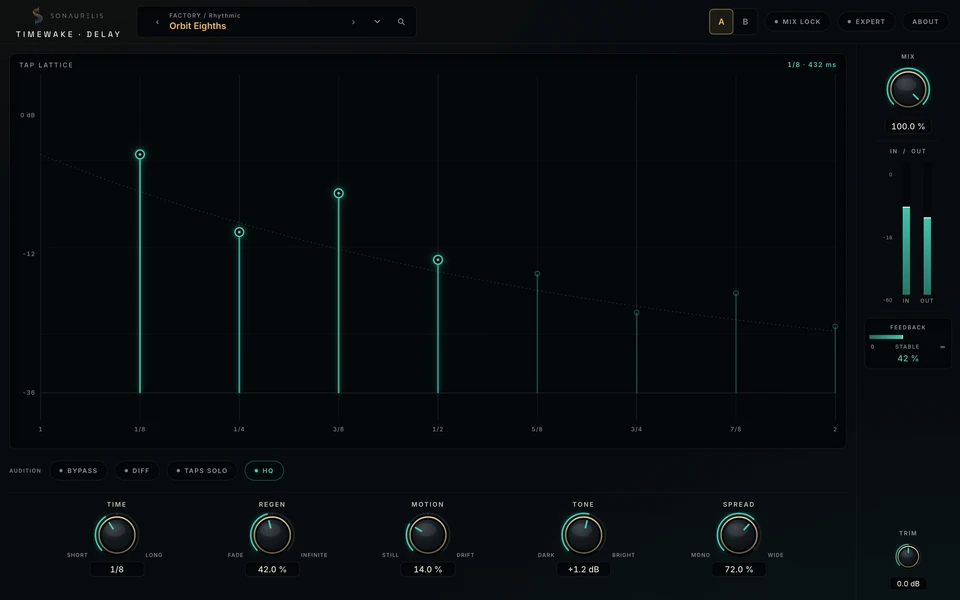 Timewake Delay interface