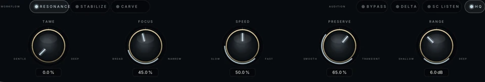 Toneveil Suppressor / The controls, interface capture